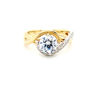 Picture of Two Tone Swirled Diamond Semi Mount