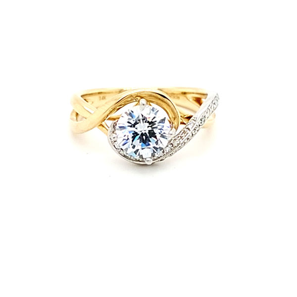 Picture of Two Tone Swirled Diamond Semi Mount