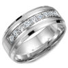 Picture of Milgrain Detailed Round Diamond Men's Wedding Band