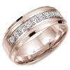Picture of Milgrain Detailed Round Diamond Men's Wedding Band