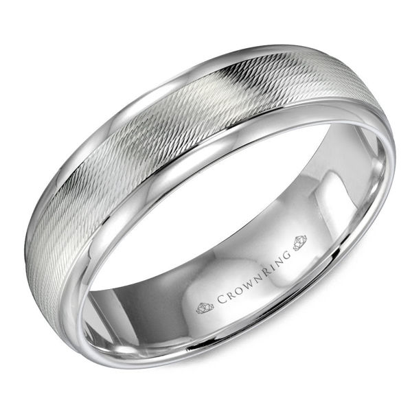 Picture of Textured Finish Center Men's Wedding Band