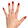 Picture of White Gold Emerald Diamond Promise Ring